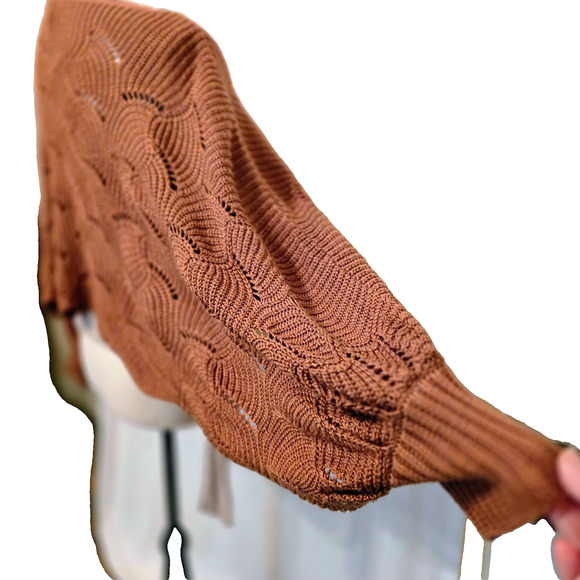 Moon & Madison woman’s orange knitted sweater Size M - Picture 5 of 14